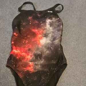 TYR Cosmic Red and Black Swimsuit